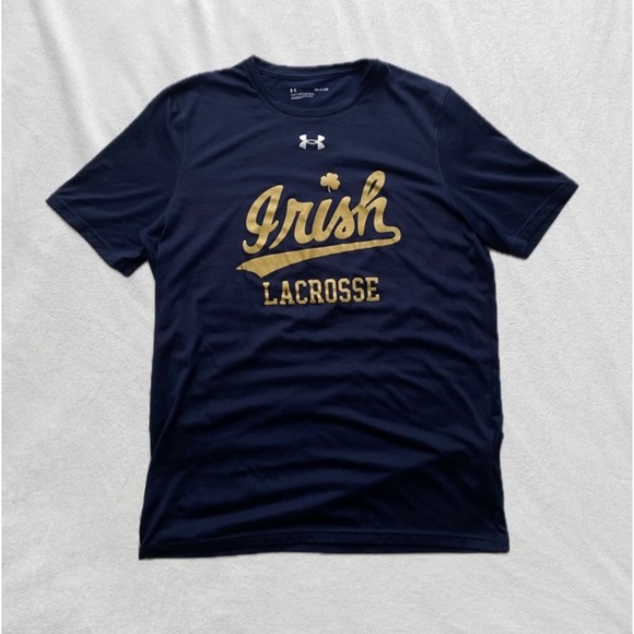 Notre Dame navy and gold under Armour lacrosse tee - Picture 1 of 8